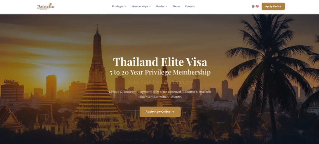 Screenshot von Elie Visa Thailand
