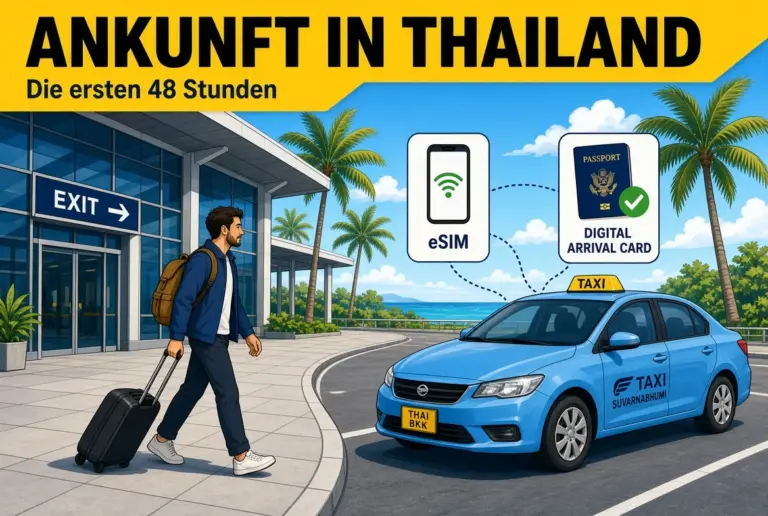 Ankunft in Thailand – erste 48 Stunden mit eSIM, TDAC und Transfer